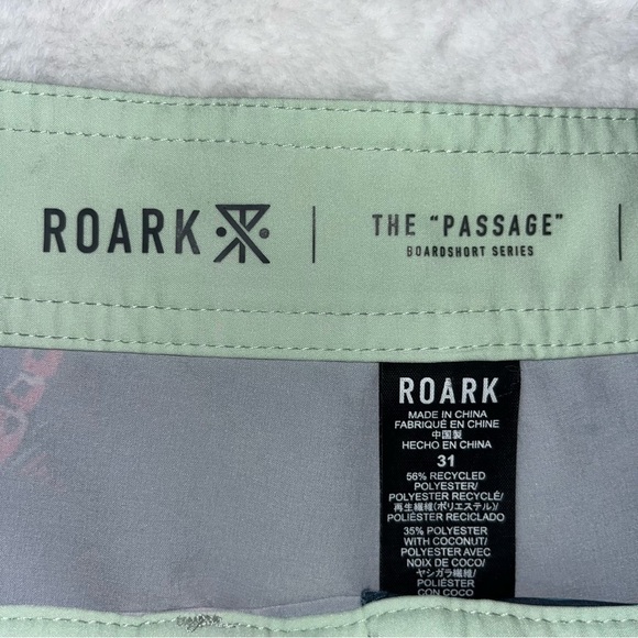 Roark Revival Passage Mariner 18” Boardshorts - Navy Sz 31 Drawstring 9” Inseam - Picture 3 of 12